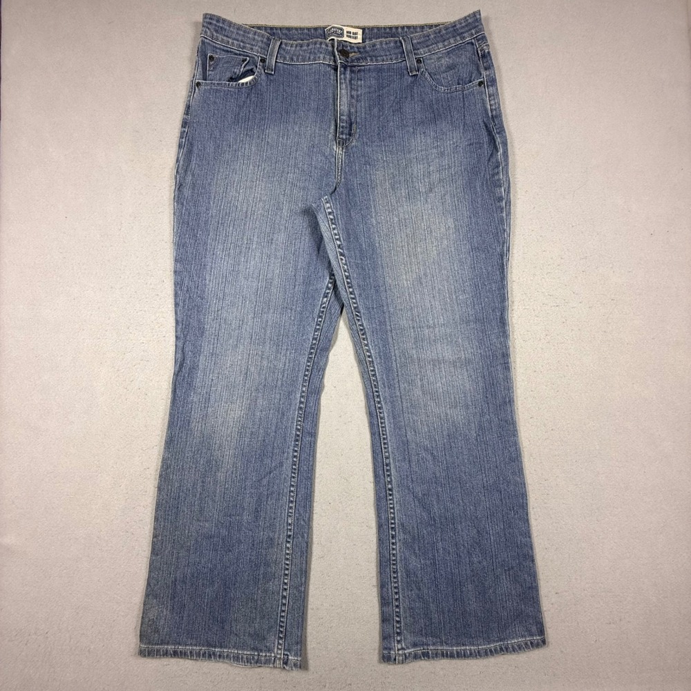 Signature by Levi Strauss & Co Women Mid Rise Bootcut Jeans Blue Medium Wash 18M